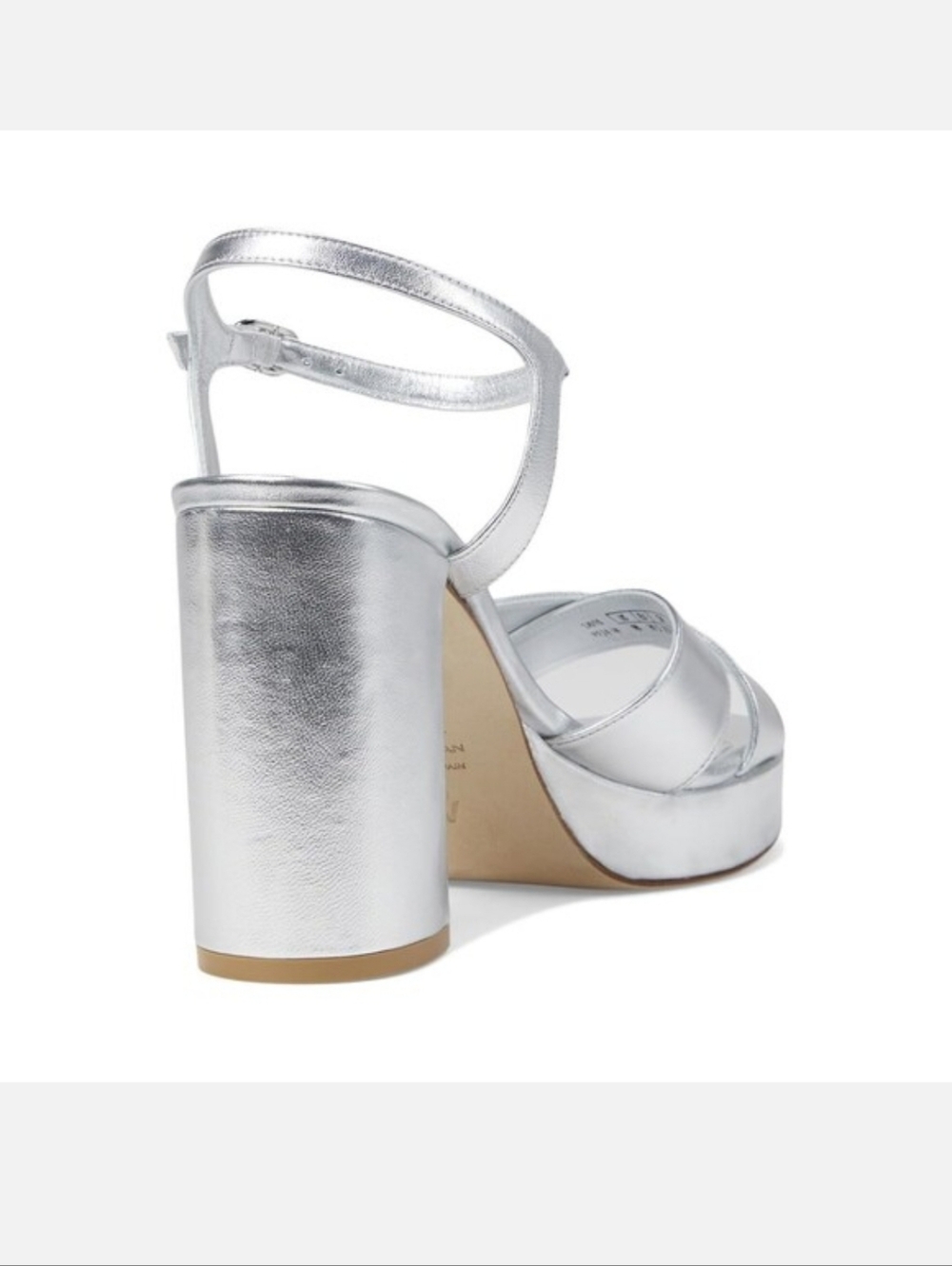 Stuart Weitzman Dayna 80 Leather Platform In Silver 10 NWT - Picture 5 of 13
